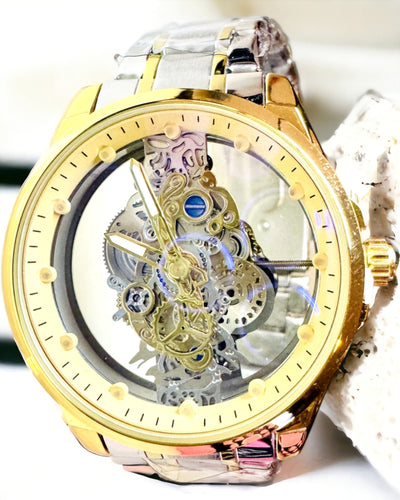 Orologio da Uomo al Quarzo "Vision Sport" – Doppio Lato Trasparente in Alluminio