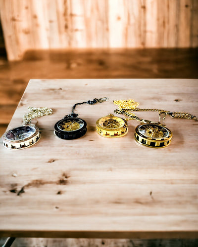 Orologio da Tasca Retrò – Lusso Meccanico in Stile Vintage colore oro, personalizzazione con incisione