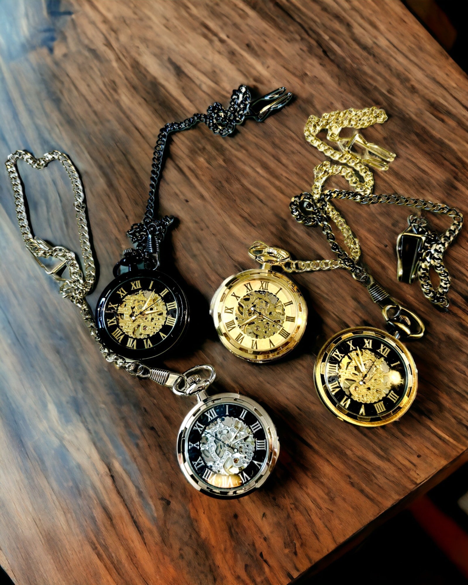 Orologio da Tasca Meccanico Esclusivo in Stile Retrò, Impermeabile - Eleganza per Ogni Occasione, con incisione