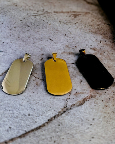 Ciondolo Militare con Incisione - Stile Retrò in Vari Colori