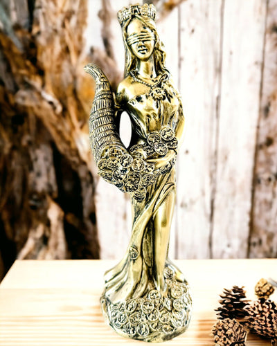 "Statua della Dea Abbondanza" - Statua Decorativa in Resina della Fortuna per Casa e Ufficio