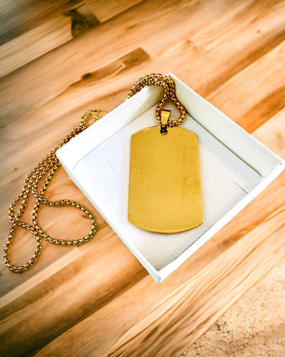 Collana con Dog Tag "Tre Sfumature di Stile" - Piastrina - Elegante Pendente in Acciaio Inossidabile con Opzione di Incisione