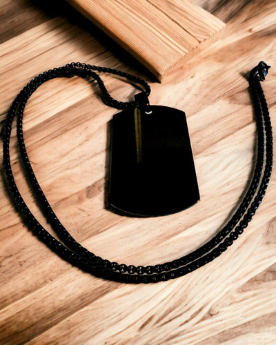 Collana con Dog Tag "Tre Sfumature di Stile" - Piastrina - Elegante Pendente in Acciaio Inossidabile con Opzione di Incisione