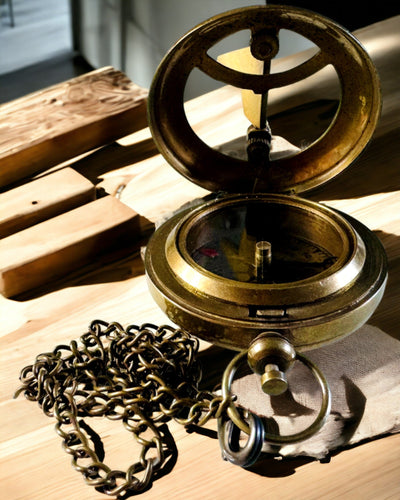 Bussola da Viaggio con incisione, personalizzazione – Artigianato degli Artigiani Indiani