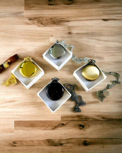 Orologio da tasca nero "Klasyczny Elegans" con possibilità di incisione