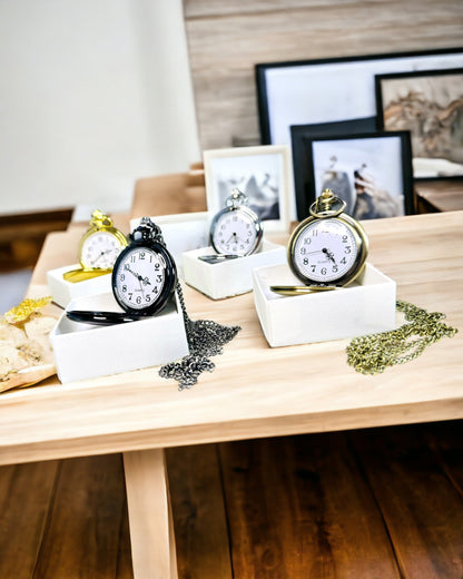 Orologio da tasca in stile vintage personalizzabile - oro spazzolato