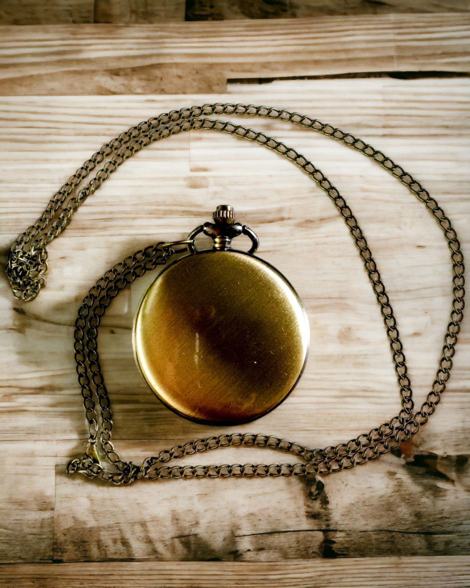 Orologio da tasca in stile vintage personalizzabile - oro spazzolato