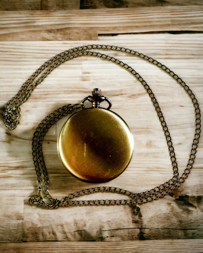Orologio da tasca in stile vintage personalizzabile - oro spazzolato