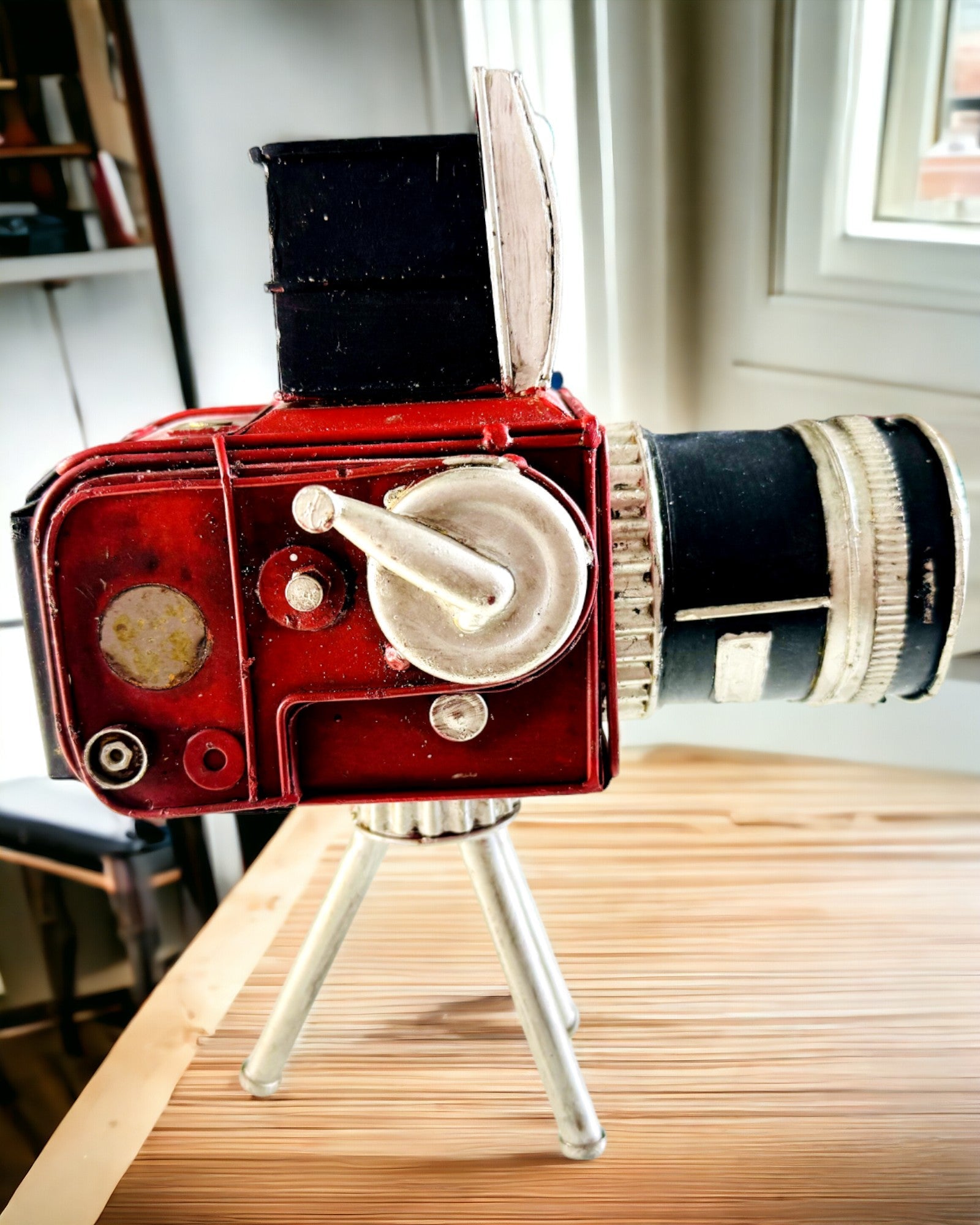 Figurina Decorativa "Retro Camera Keystone" con Possibilità di Incisione