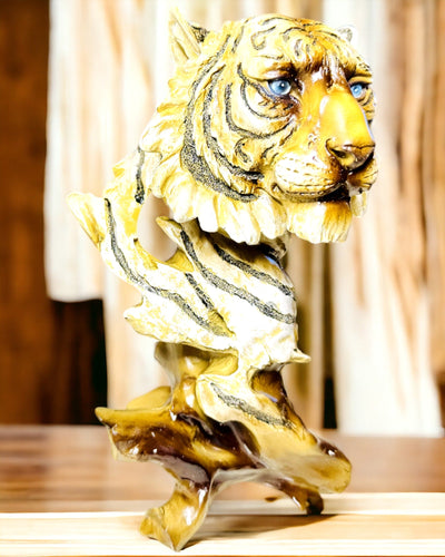 Statuetta "Tigre Re della Giungla" con Opzione di Incisione, figura di 29 cm di altezza, decorazione per regalo