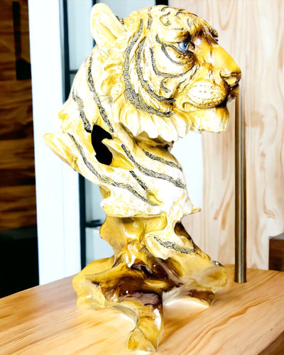 Statuetta "Tigre Re della Giungla" con Opzione di Incisione, figura di 29 cm di altezza, decorazione per regalo
