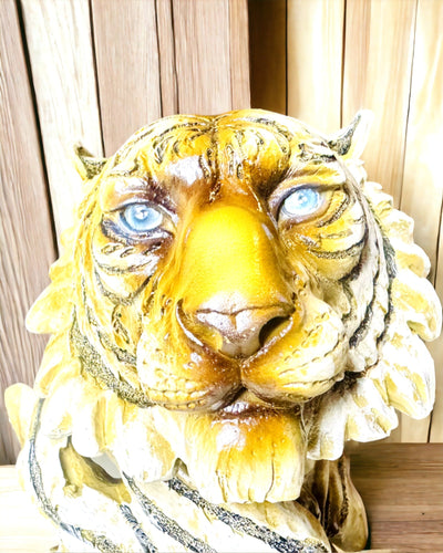 Statuetta "Tigre Re della Giungla" con Opzione di Incisione, figura di 29 cm di altezza, decorazione per regalo