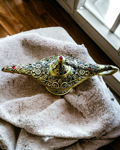 Lampada Magica di Aladino con Opzione di Incisione - Variante Oro Satinato