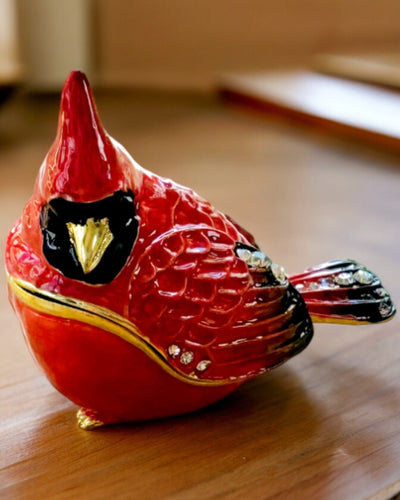 Elegante cofanetto a forma di cardinale con possibilità di incisione