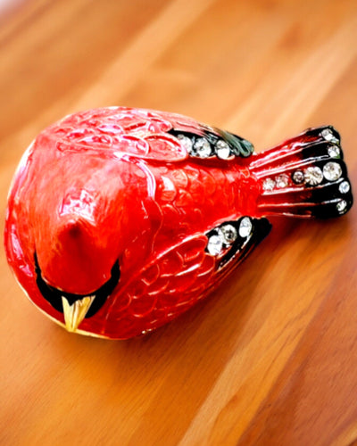 Elegante cofanetto a forma di cardinale con possibilità di incisione