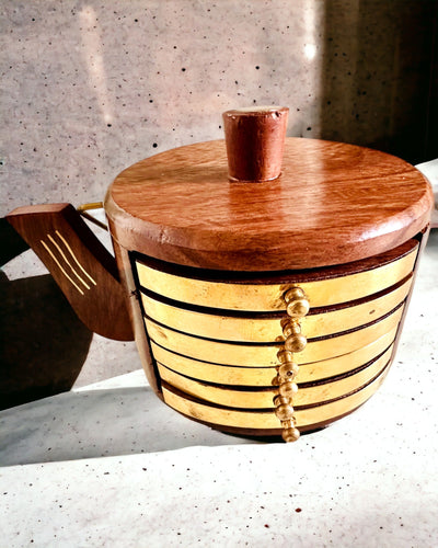 "Herbaciarnik" in legno retrò con opzione di incisione