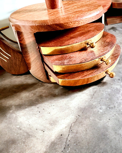 "Herbaciarnik" in legno retrò con opzione di incisione