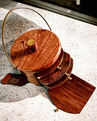 "Herbaciarnik" in legno retrò con opzione di incisione