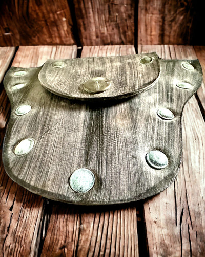 Borsellino Segreto dello Gnomo del Bosco - Piccolo Borsellino in Pelle Fatto a Mano