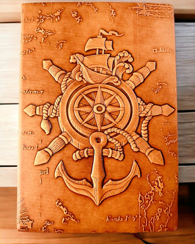 Taccuini a tema nautico "Nautica" con opzione di personalizzazione tramite incisione, per regalo