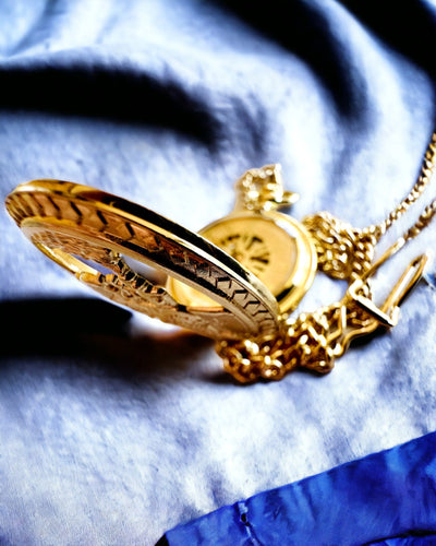 Orologio da tasca "Imperial Train", possibilità di personalizzazione con incisione, colore oro