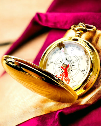 Bussola Wędrowiec con Opzione di Incisione - colore oro