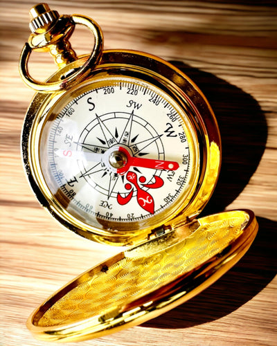 Bussola Wędrowiec con Opzione di Incisione - colore oro