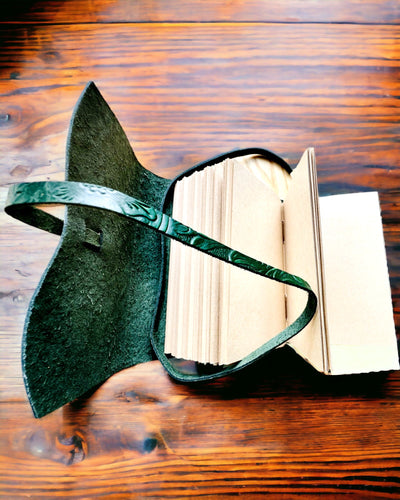 Taccuino Premium in Pelle "Eleganza della Natura" - 200 pagine, 120g, notes, album da disegno, 2 colori a scelta, personalizzazione con incisione