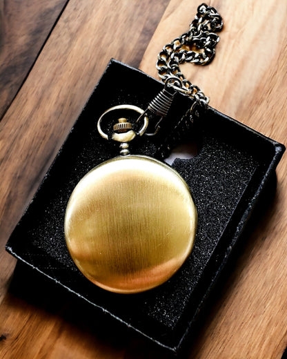 Orologio da tasca classico "Vintage Elegance", colore oro, possibilità di personalizzazione con incisione
