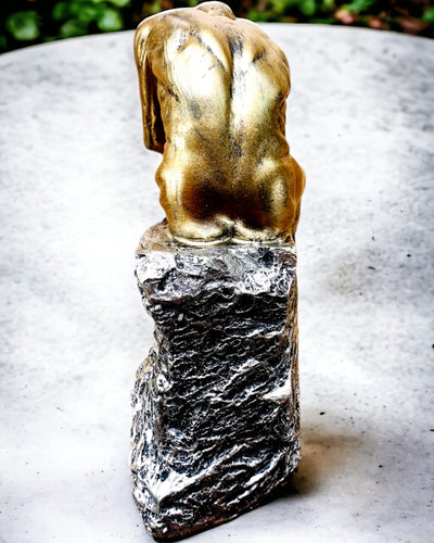 Pensatore Dorato - Statuetta in resina, personalizzazione con incisione