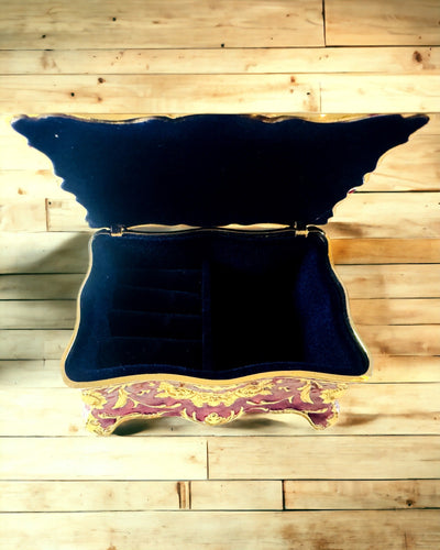 Scatola, Organizzatore per Gioielli in Stile Vintage – Scatoletta del Tesoro in Metallo con Elementi Decorativi