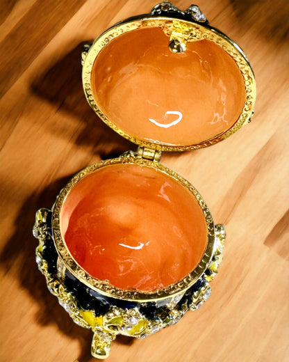 Scatola per Gioielli 'Uovo Imperiale' Faberge – Stile Vintage, Contenitore Decorativo per Accessori