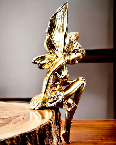 Piccola Fata d'Oro dei Sogni – Statuetta con Possibilità di Incisione