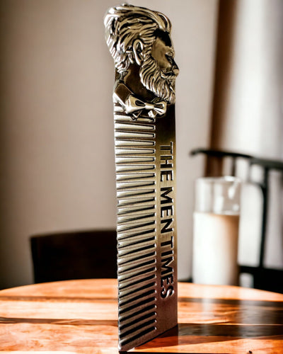 GroomMaster - Elegante Pettine in Metallo con Incisione, personalizzazione con incisione