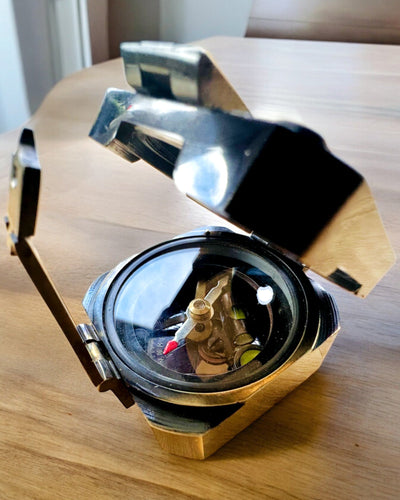 Bussola solida e premium da Capitano "Navigator" - con opzione di personalizzazione tramite incisione