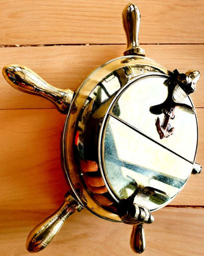 "Posacenere in Ottone da Capitano - opzione di personalizzazione per regalo con incisione, fatto a mano"