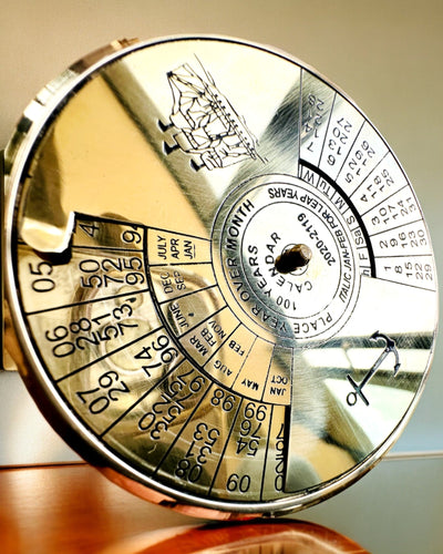 Calendario dell’Eternità Navigazione – Calendario in ottone 100 anni – possibilità di incisione come regalo