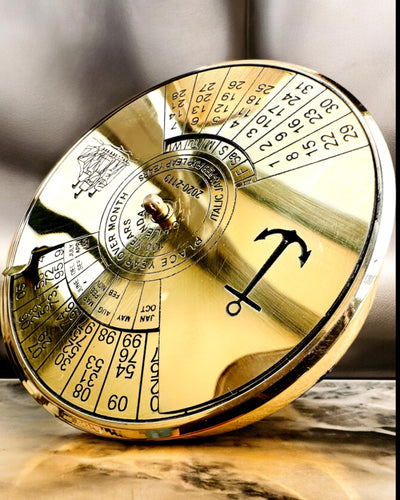 Calendario dell’Eternità Navigazione – Calendario in ottone 100 anni – possibilità di incisione come regalo
