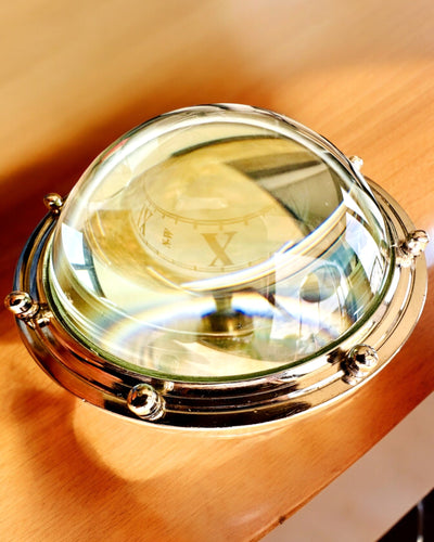 Bailey Compass Clock - Elegante Orologio con motivo Bussola con Possibilità di Incisione