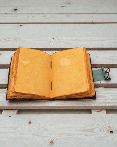 Taccuino in pelle Buddha e 7 chakra – Diario di consapevolezza 13 × 18 cm