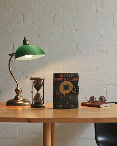 Taccuino stampato in pelle – Smetti di scorrere compulsivamente - 17.8x12.7 cm