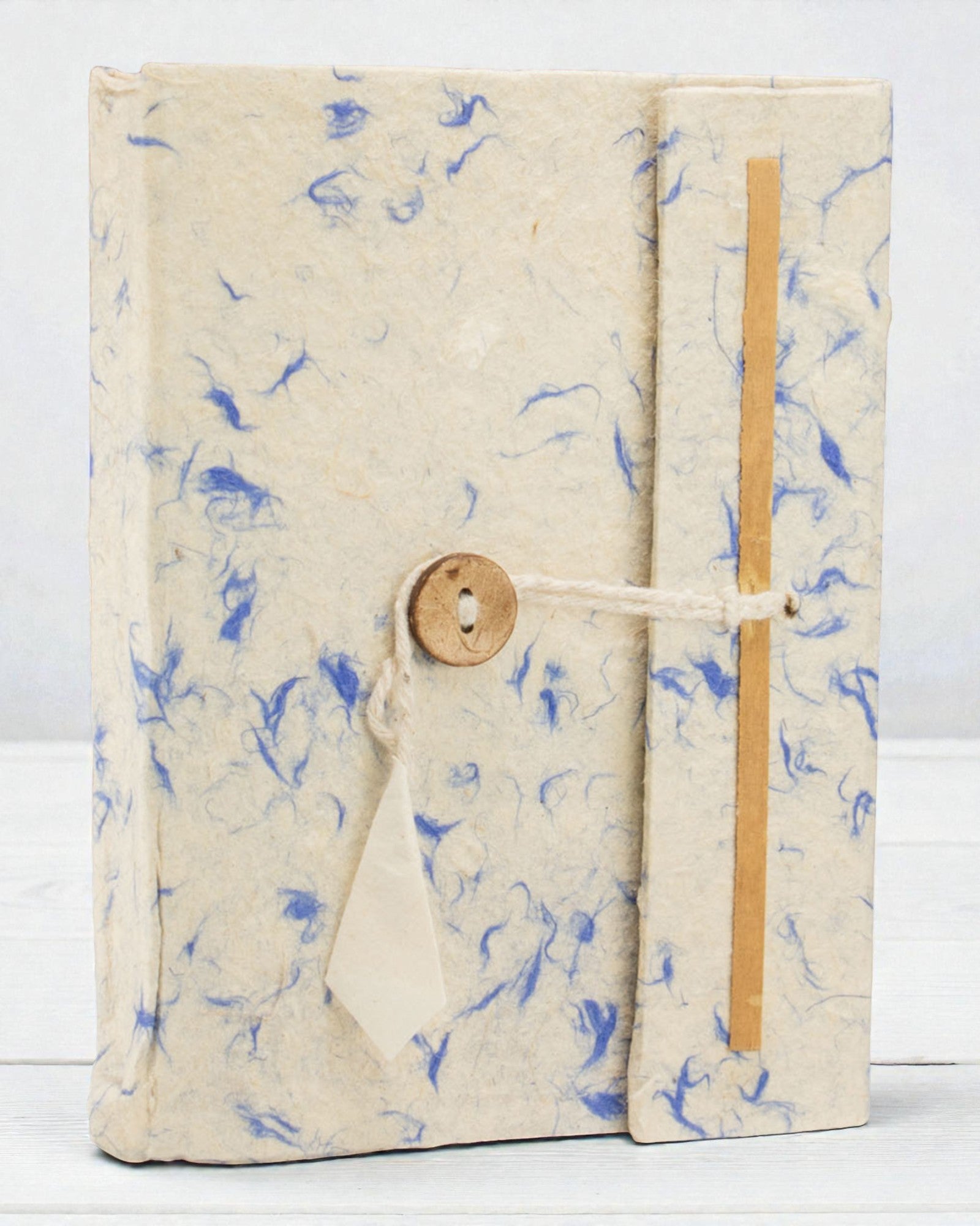 Med Lokta Blu misto in cotone Taccuino grande (15x12cm) - 45 fogli