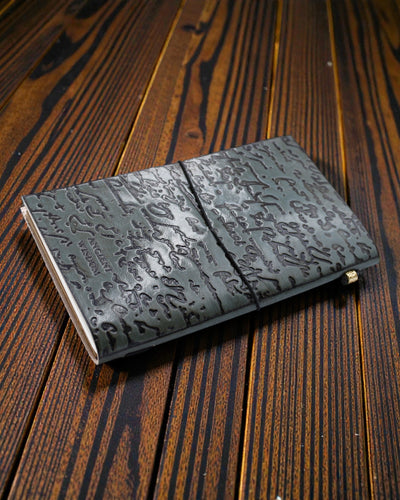 Cose importanti da fare – taccuino in pelle grigia fatto a mano 22 × 12 × 1,5 cm, 80 pagine