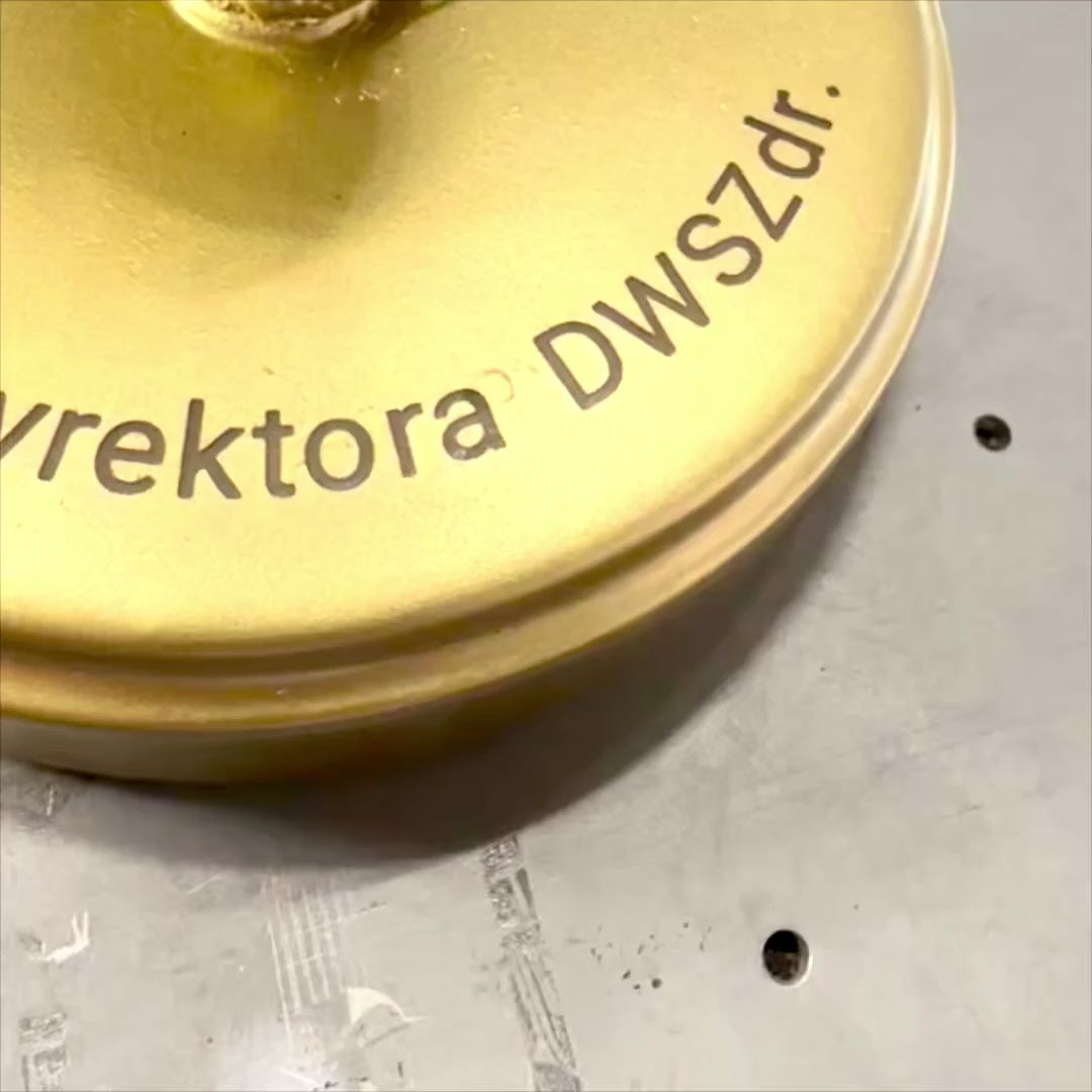 Bastone di Asclepio dorato 30 cm con possibilità di personalizzazione con incisione