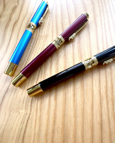 "Penna Elegante del Drago, 3 varianti di colore, possibilità di personalizzazione con incisione per regalo"