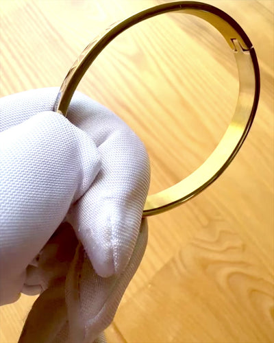 Braccialetto "Czas Elegancji" - colore oro Acciaio Inossidabile con Numeri Romani, possibilità di personalizzazione con incisione