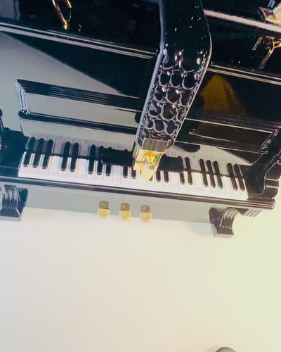 Borsa da Donna “Elegante Pianoforte” nei Colori Nero e Bianco