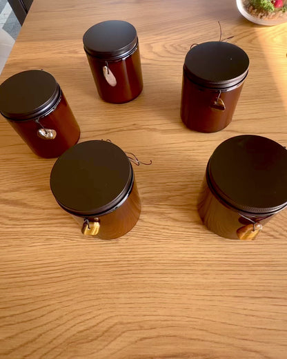 Candela Intenzionale Potere della Tigre – Fiducia in se stessi e prosperità, 250 ml, possibilità di personalizzazione del coperchio per regalo