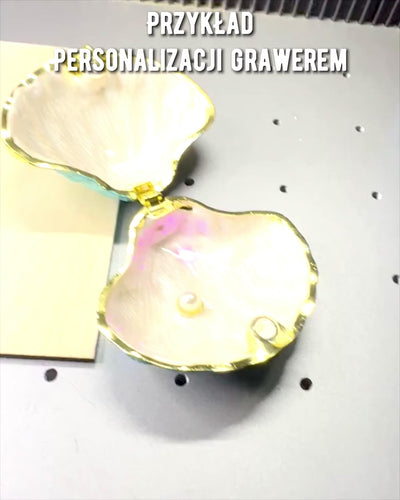 Skarbiec Wspomnień Muszelka - Cassetta per Gioielli con possibilità di personalizzazione con incisione, regalo