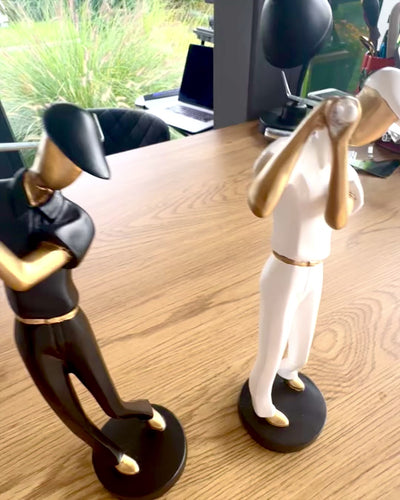 Statua del golfista "Swing Elegance", 24 cm di altezza, decorativa con possibilità di incisione per regalo